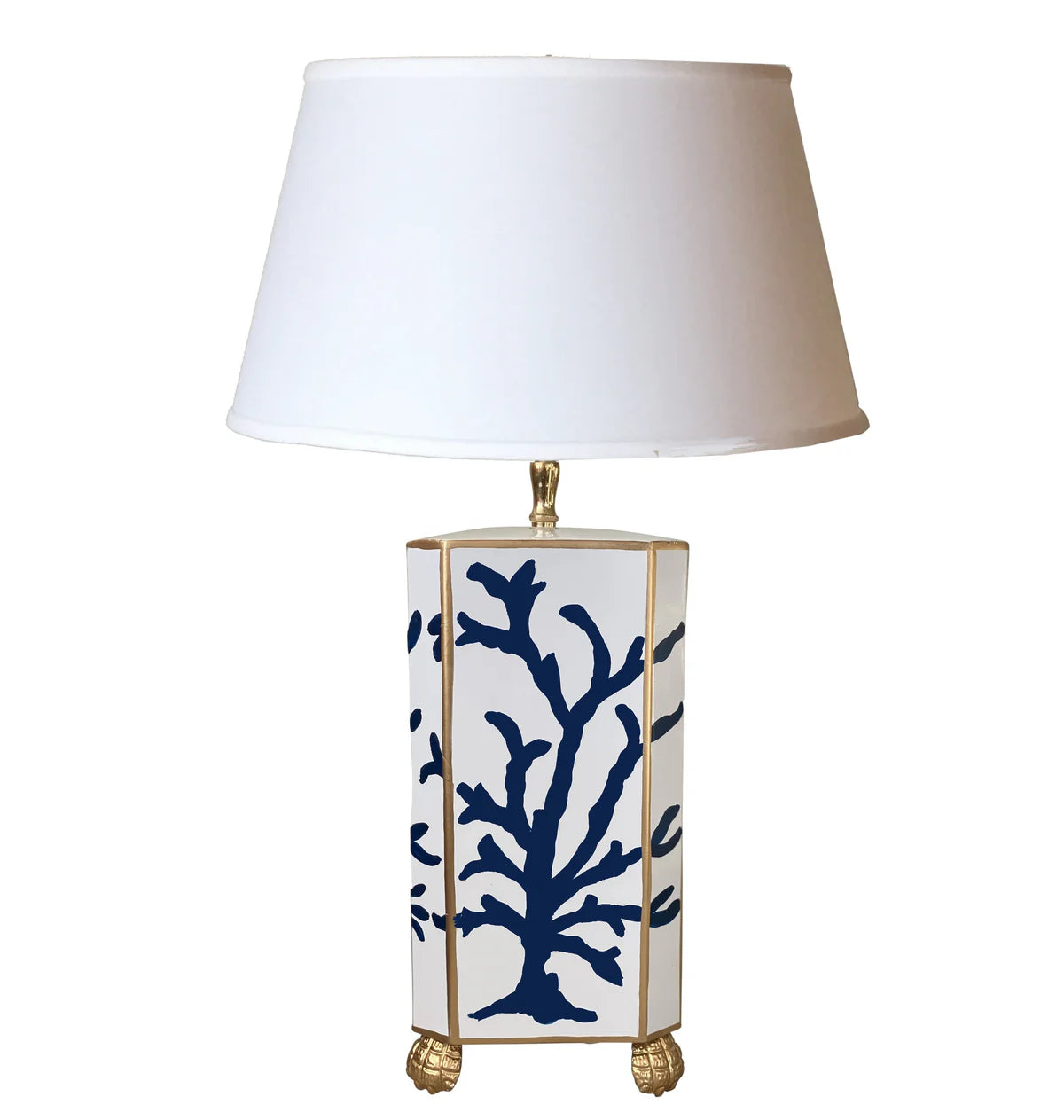 Navy Coral Table Lamp