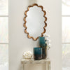 Antique Brass Scalloped Mirror