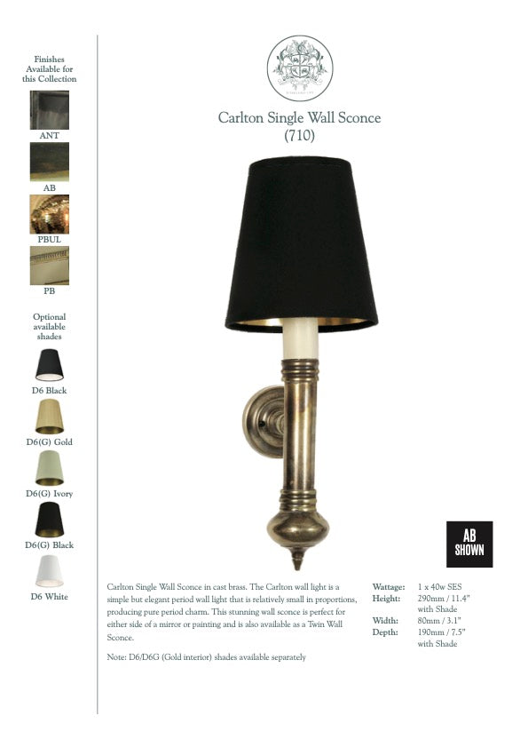Carlton Wall Sconce