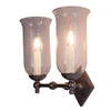 Christina Storm Glass Twin Wall Light