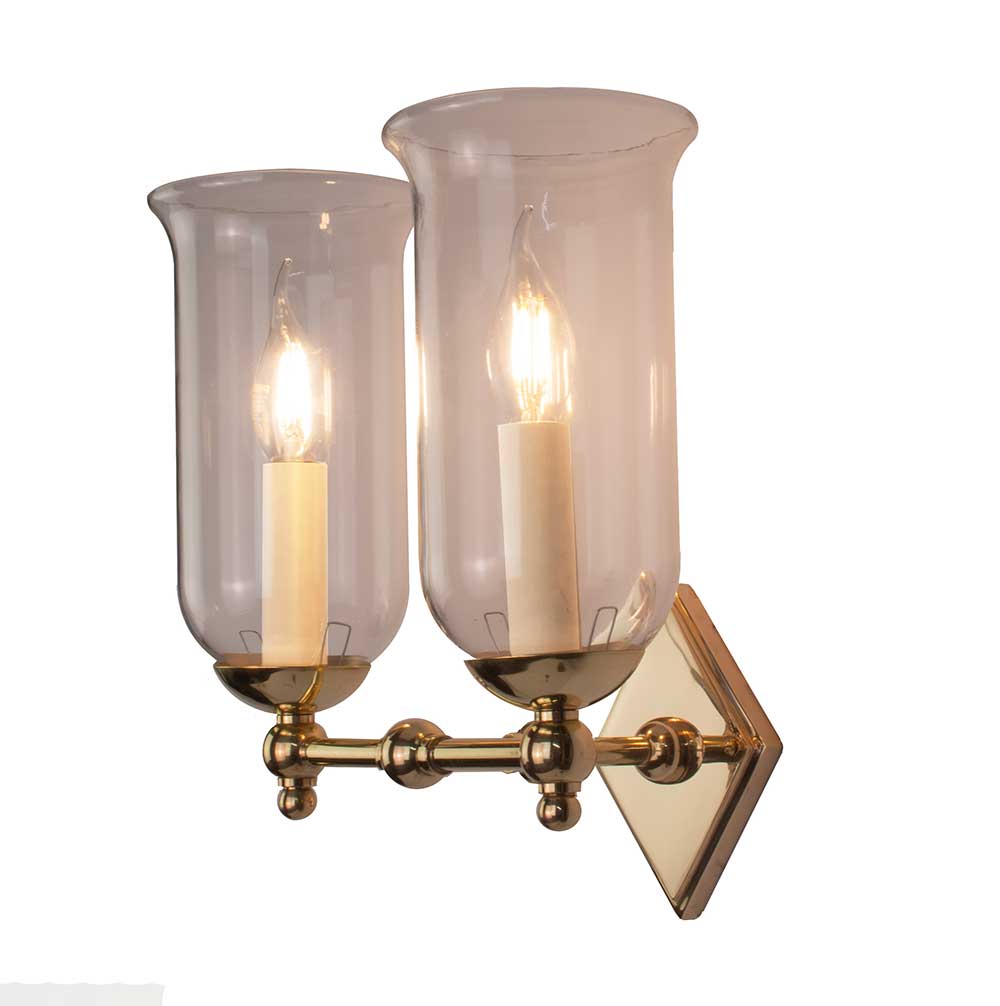 Christina Storm Glass Twin Wall Light