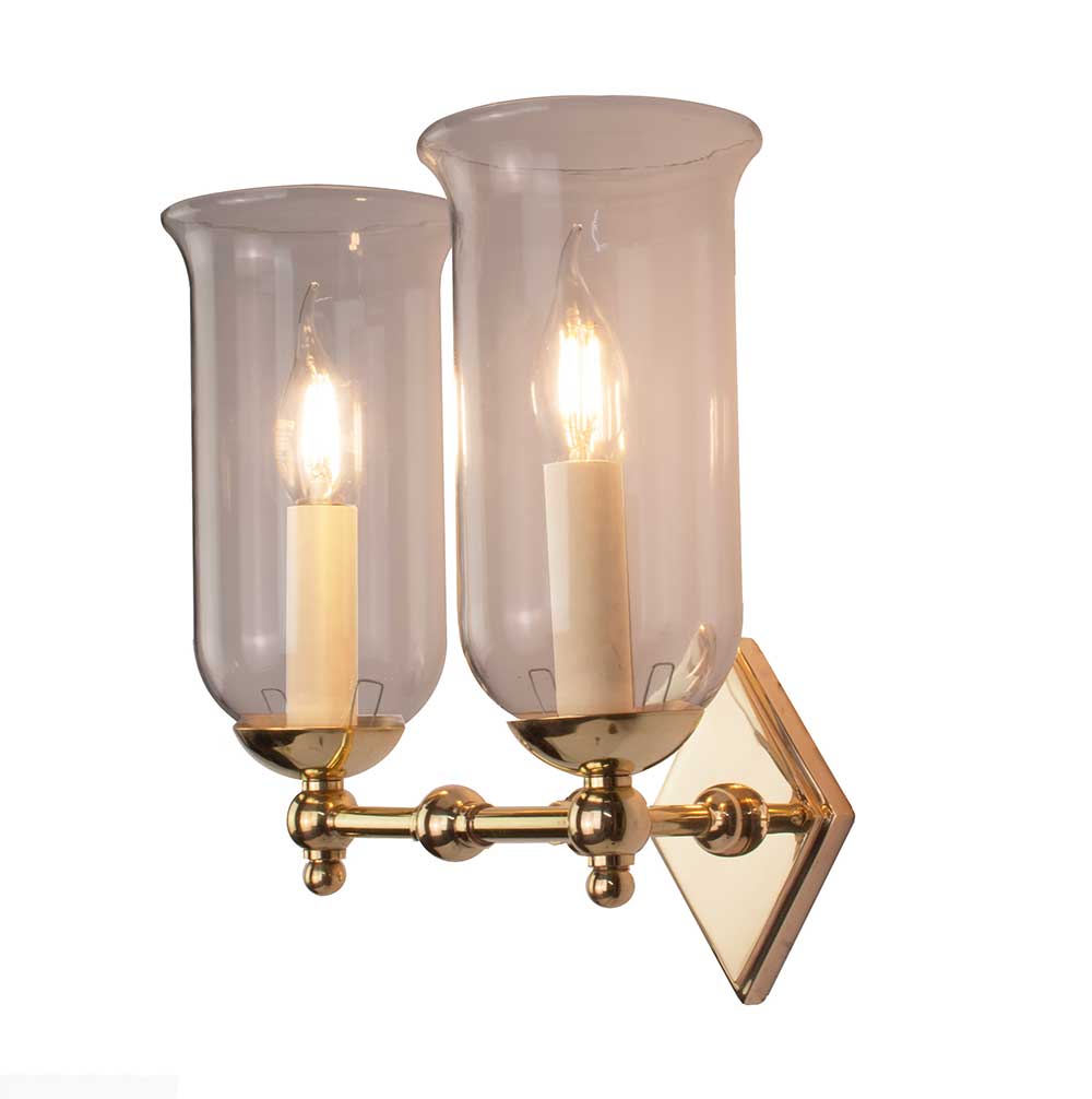 Christina Storm Glass Twin Wall Light