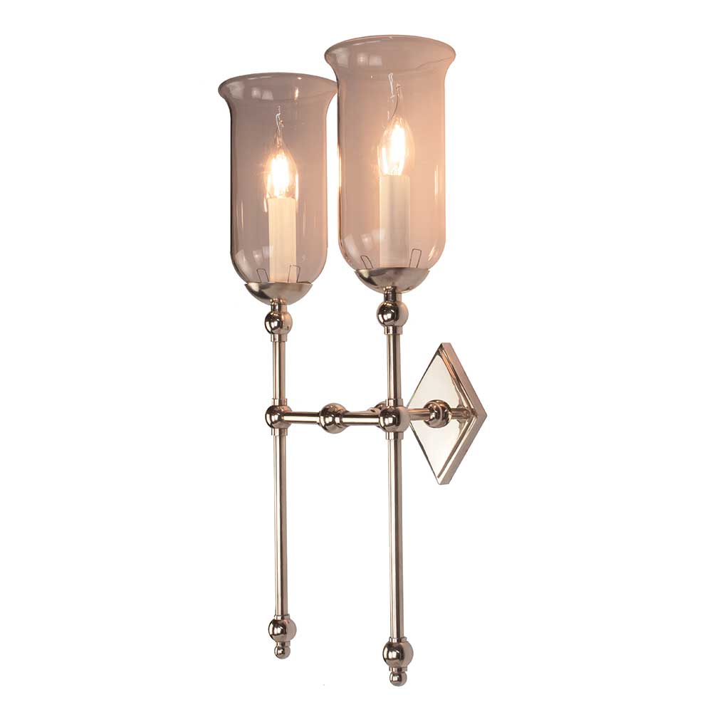 Christina Twin Tall Storm Glass Wall Light