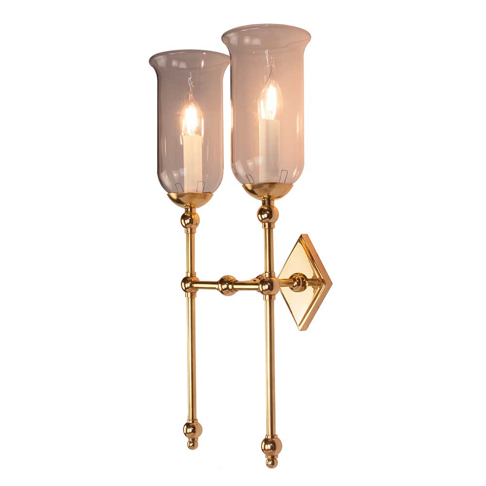 Christina Twin Tall Storm Glass Wall Light
