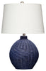 Cape Table Lamp - Indigo Blue, Natural