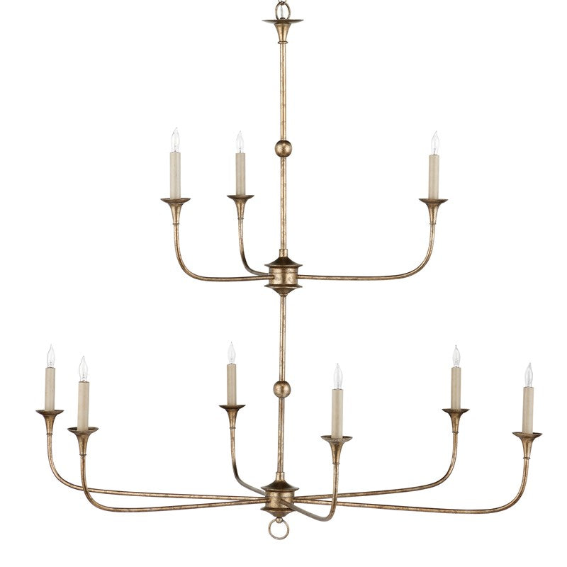 Nottaway Bronze Large Two-Tier Chandelier