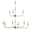 Nottaway Bronze Large Two-Tier Chandelier