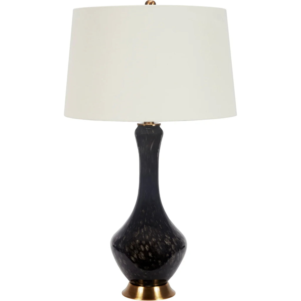 Landon Black Hand Blown Glass Lamp