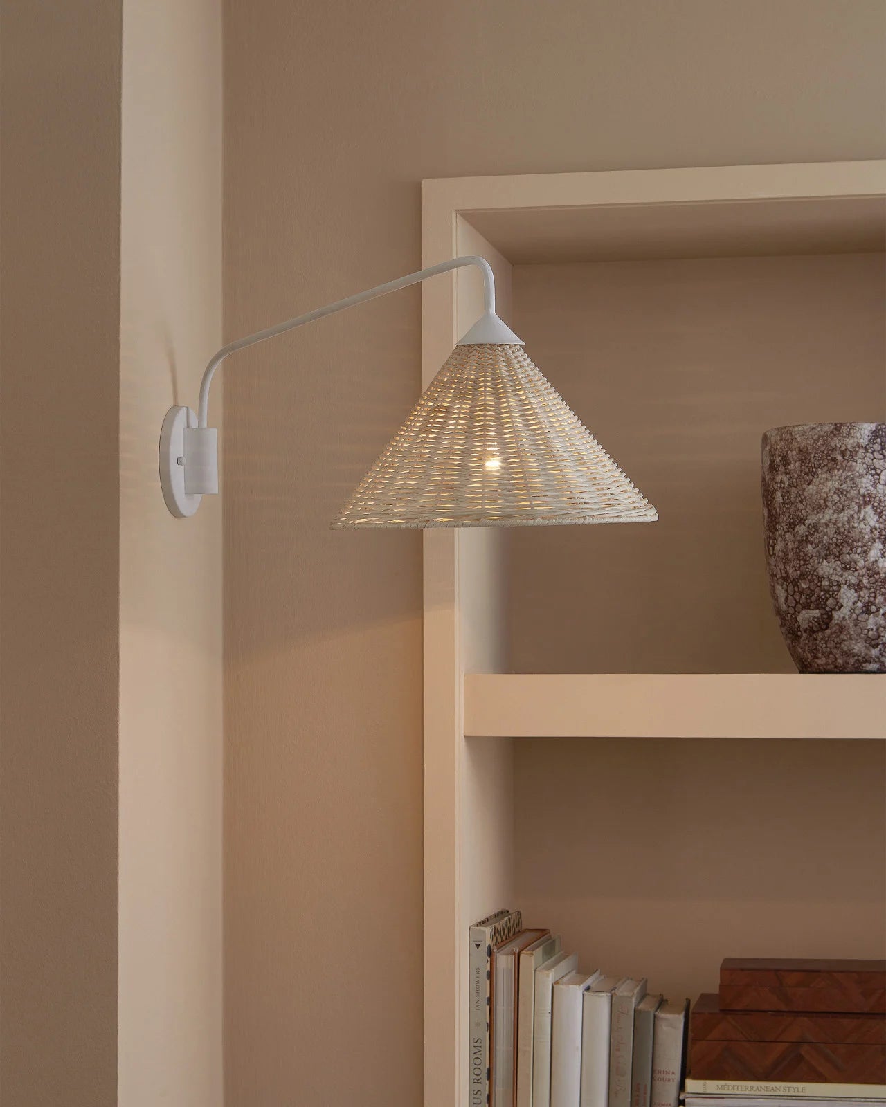 Basket Swing-Arm Wall Sconce