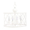 Laynie White Gesso Open Weave Pendant