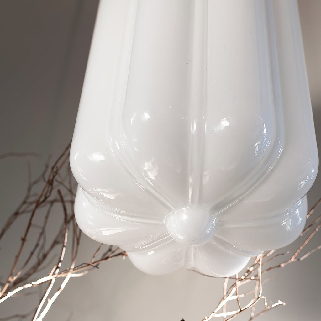 Glass Pendant Light Opaline Deco - hadleyjameslighting