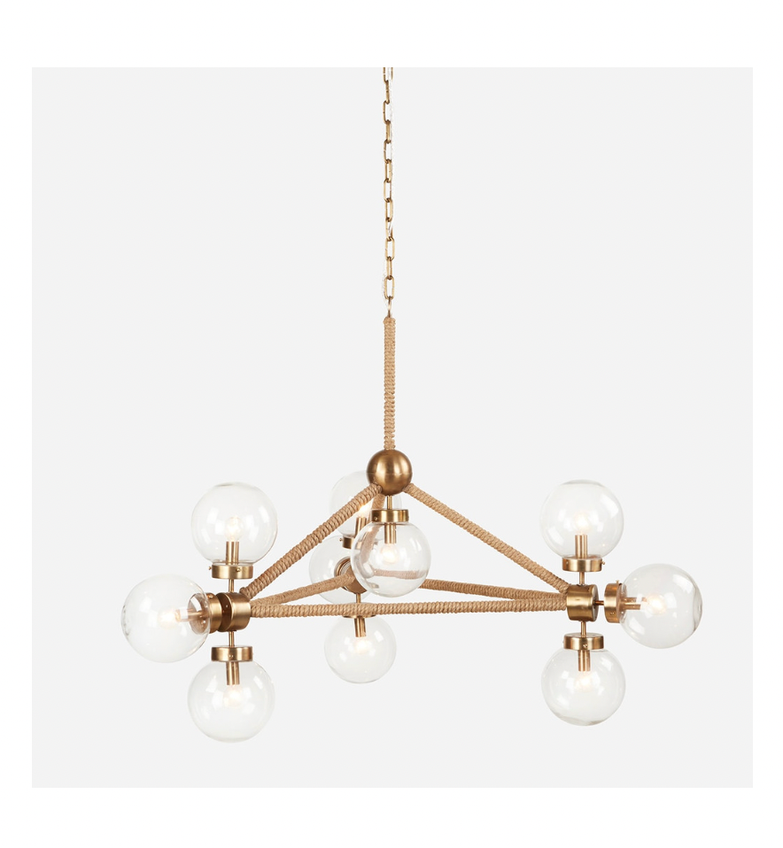 Rope Globe Chandelier - hadleyjameslighting