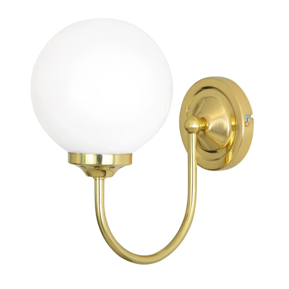 Hendrix Opal Glass Globe Wall Light