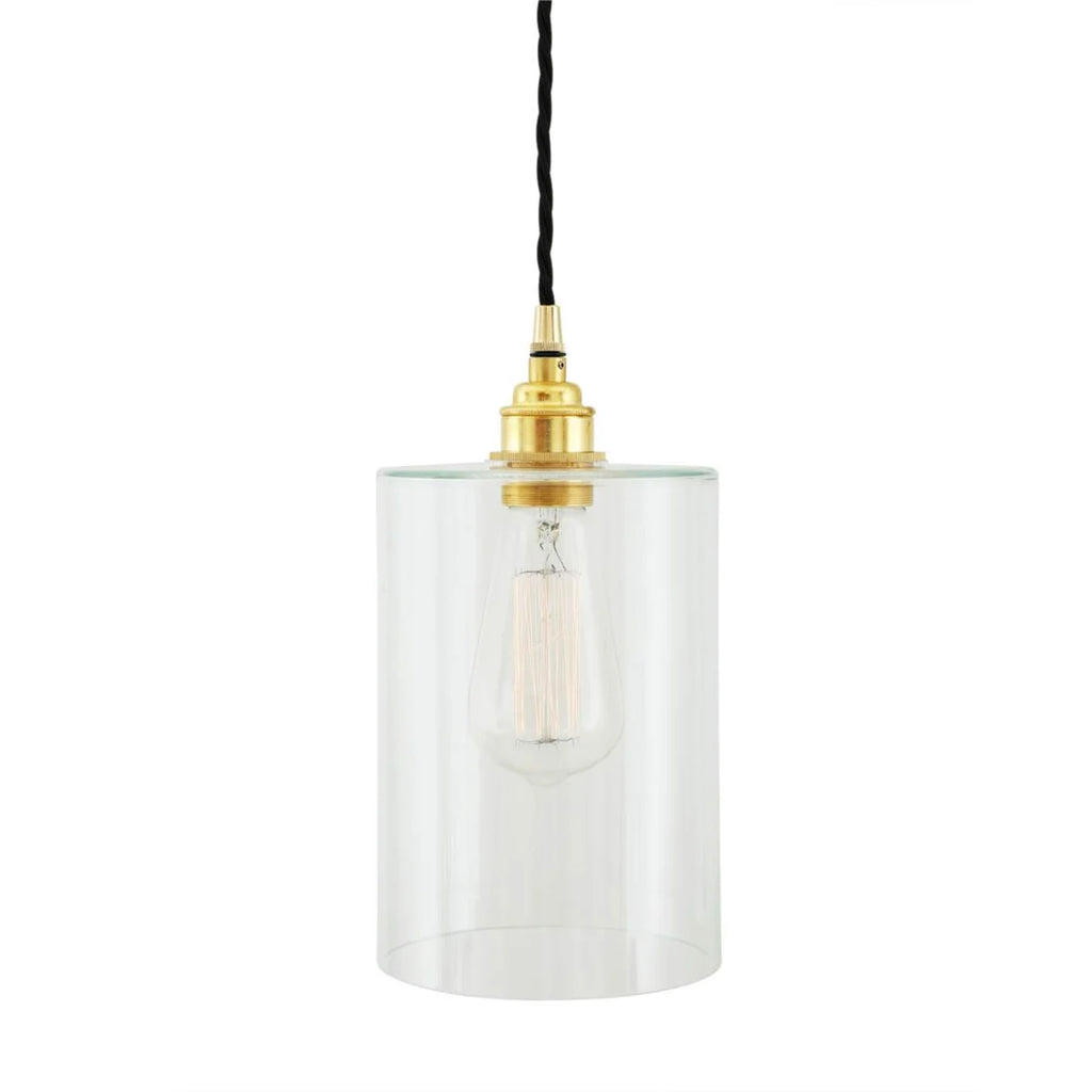 Beatrix Clear Glass Cylinder Pendant Light