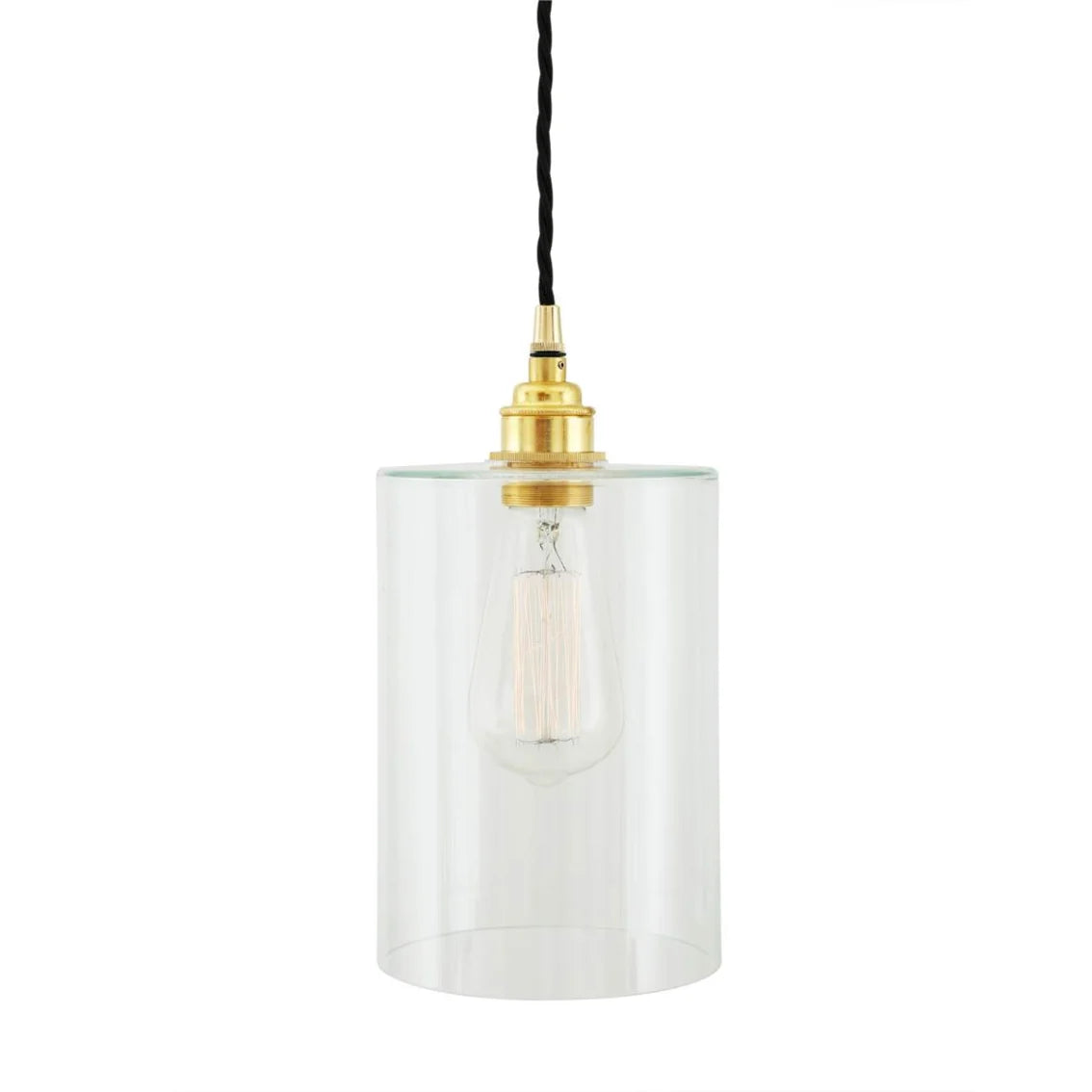 Beatrix Clear Glass Cylinder Pendant Light