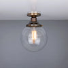 Cullen Glass Globe Flush Ceiling Light