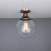 Cullen Glass Globe Flush Ceiling Light