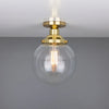 Cullen Glass Globe Flush Ceiling Light