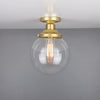 Cullen Glass Globe Flush Ceiling Light