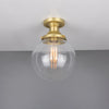 Cullen Glass Globe Flush Ceiling Light