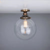 Cullen Glass Globe Flush Ceiling Light