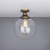 Cullen Glass Globe Flush Ceiling Light