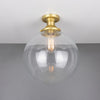 Cullen Glass Globe Flush Ceiling Light