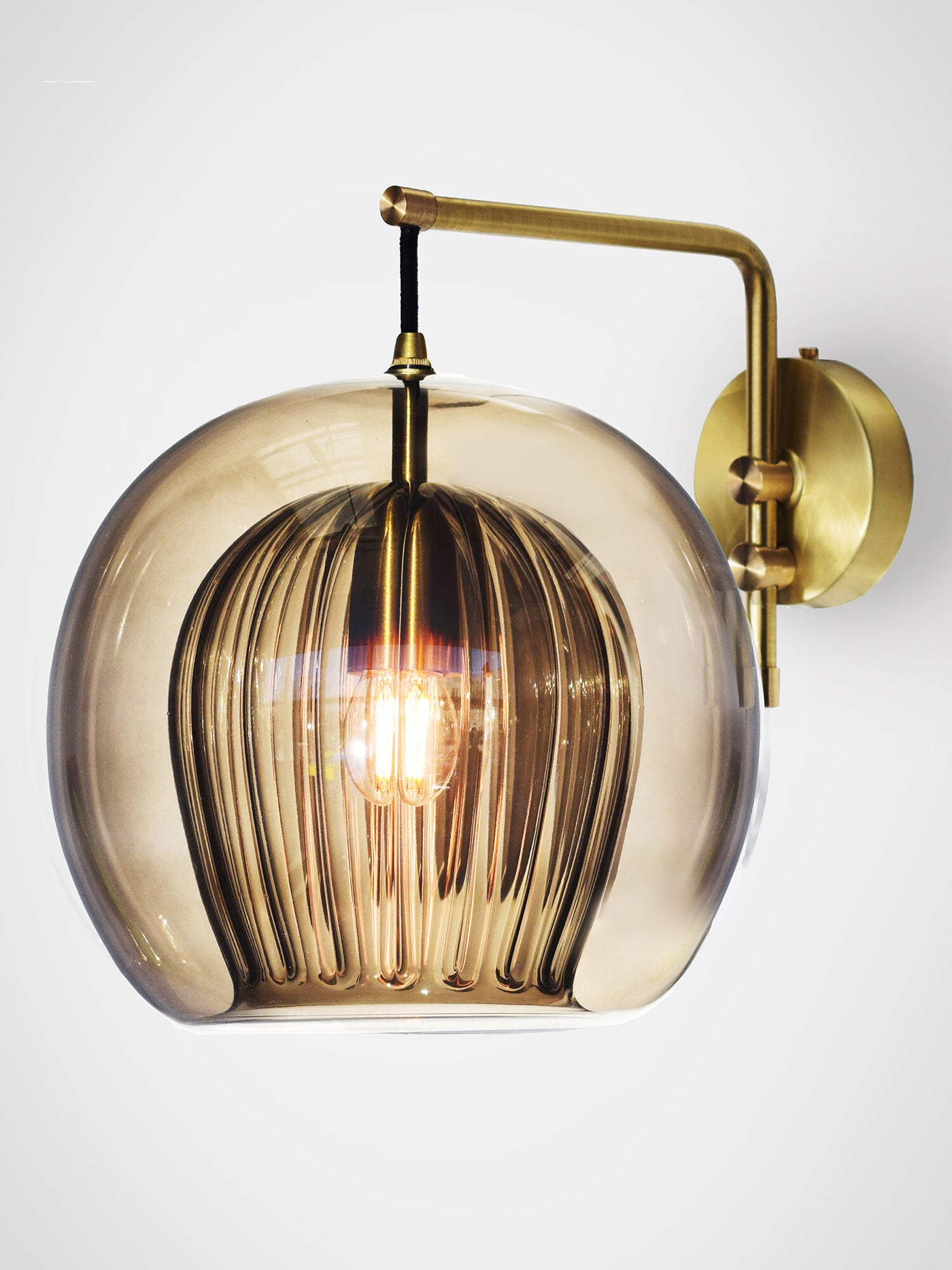 Pleated Crystal Wall Light